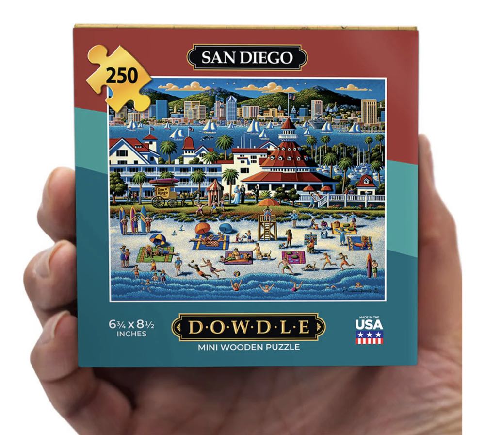 San Diego Mini Puzzle 250 Pieces Dowdle Folk Art  puzzle collectible [Barcode 671095501057] - Main Image 2