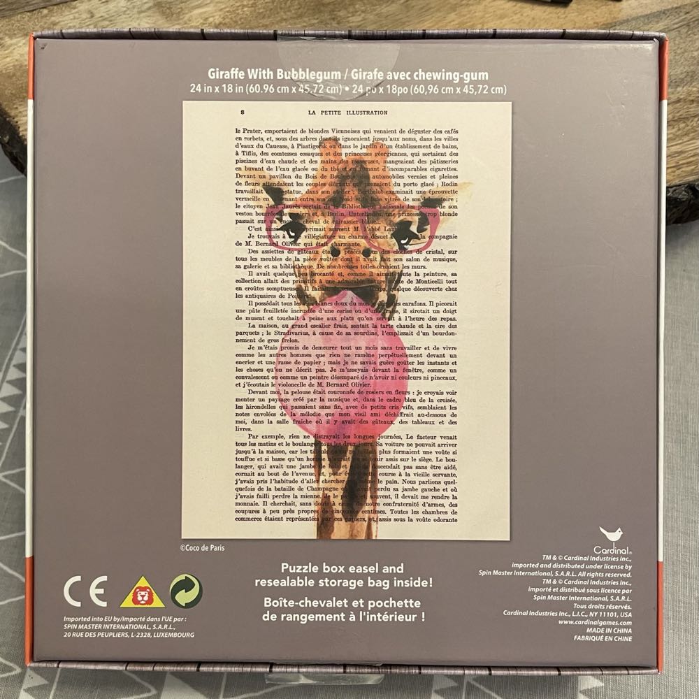 Giraffe With Bubble Gum - Cardinal puzzle collectible - Main Image 2