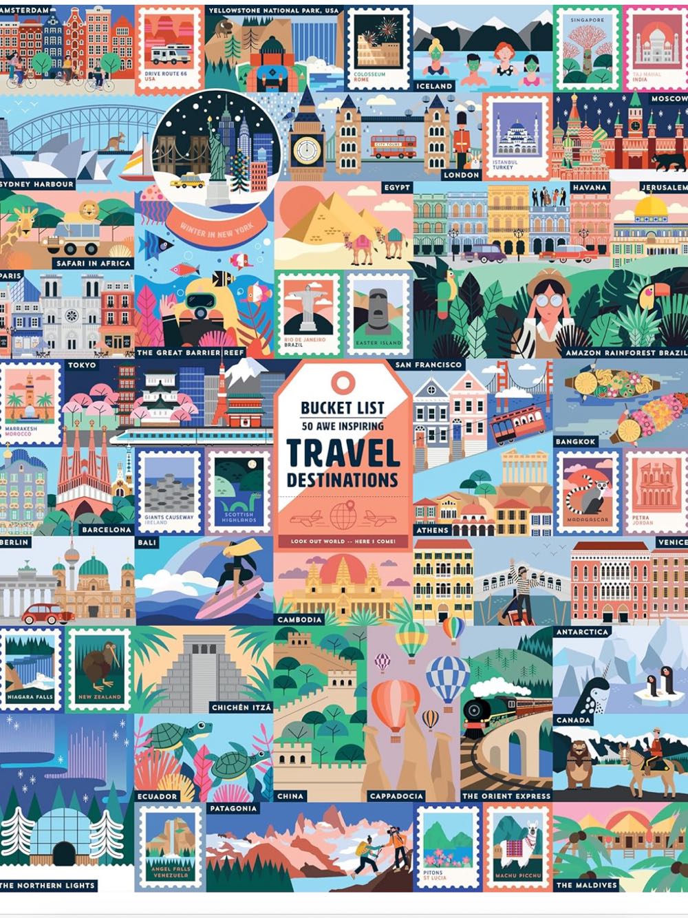 Travel Destinations Bucket List (v) Cheryl - Ridley’s puzzle collectible [Barcode 0810073341371] - Main Image 2