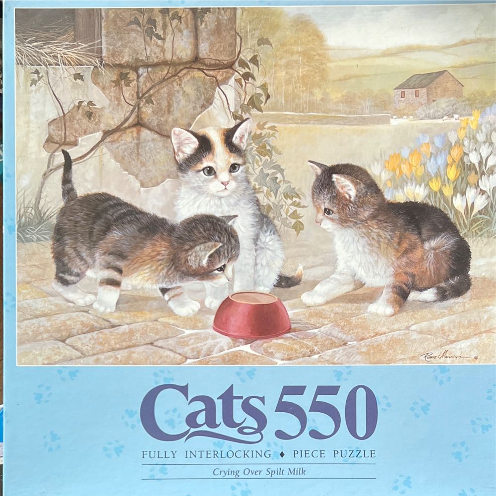 Crying Over Spilt Milk - Milton Bradley puzzle collectible [Barcode 032244040764] - Main Image 2