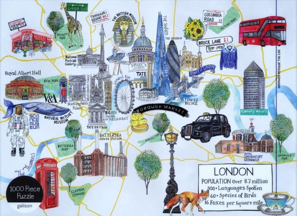 London Map - Galison puzzle collectible [Barcode 9780735356931] - Main Image 2