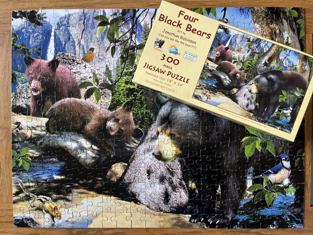 Four Black Bears - SunsOut 🇺🇸 puzzle collectible [Barcode 796780593053] - Main Image 3