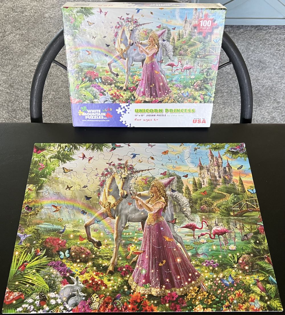 Unicorn Princess-SOLD - White Mountain puzzle collectible [Barcode 724819255832] - Main Image 3