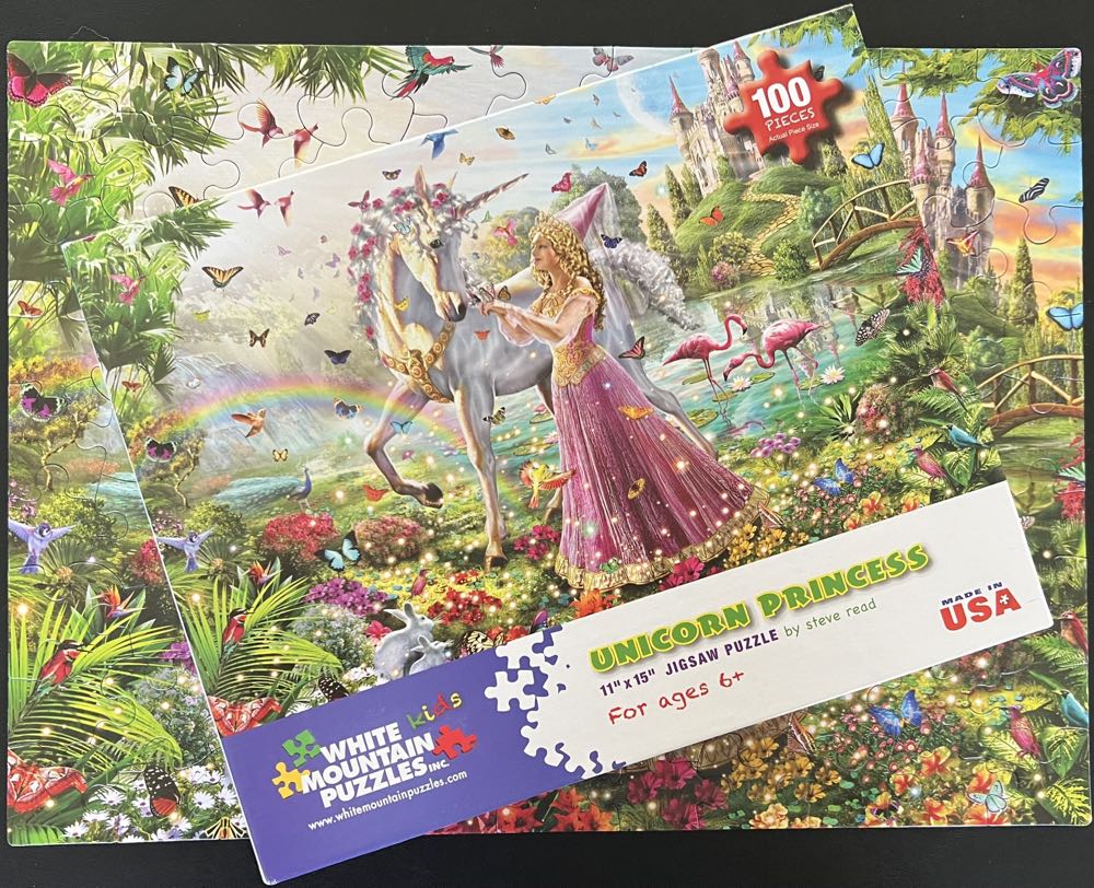 Unicorn Princess-SOLD - White Mountain puzzle collectible [Barcode 724819255832] - Main Image 4