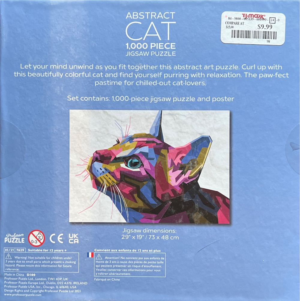 Abstract Cat - Professor Puzzle puzzle collectible [Barcode 84005339000999] - Main Image 2