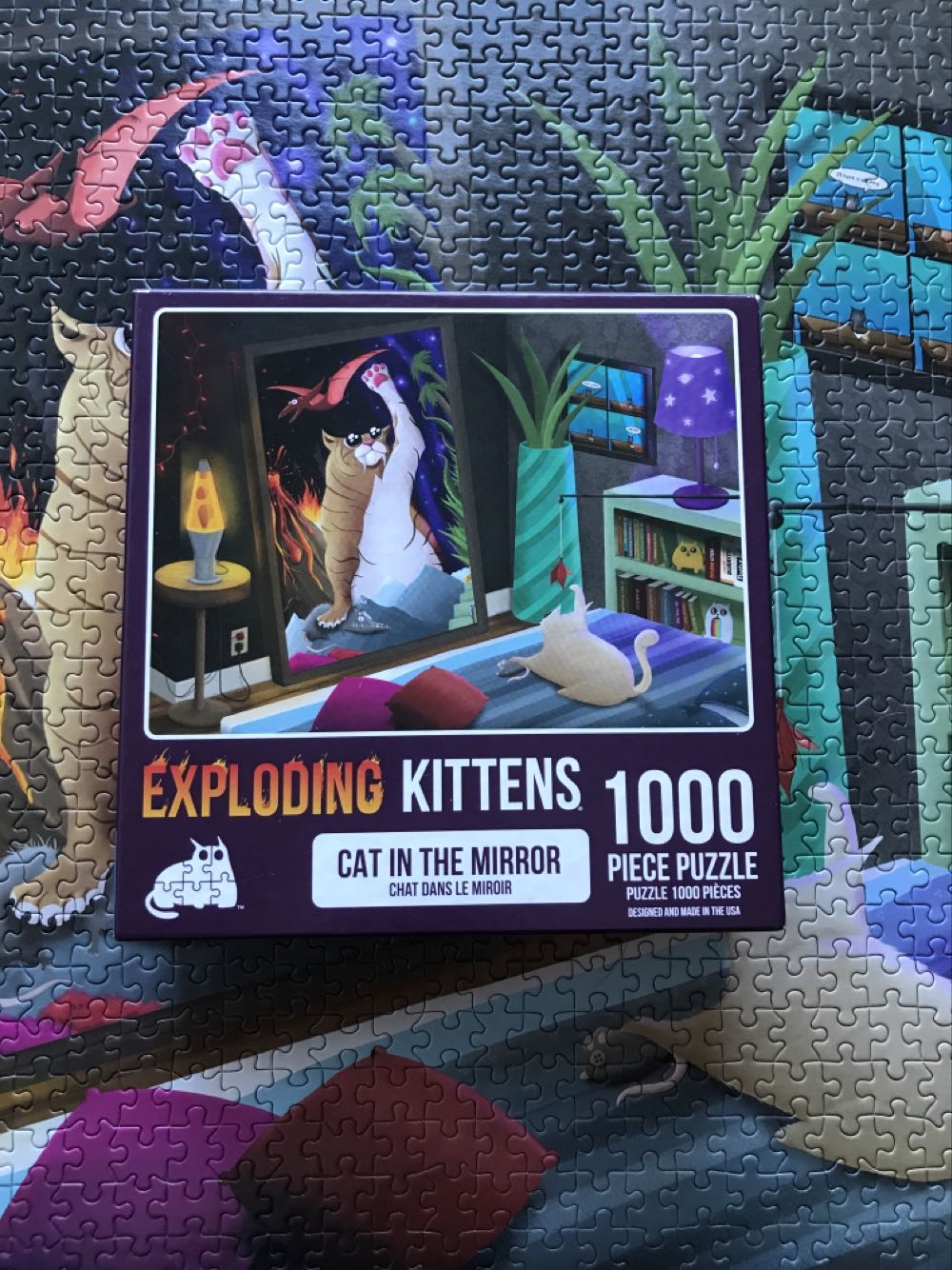 Cat In The Mirror  - Exploding Kittens puzzle collectible [Barcode 810083040059] - Main Image 2