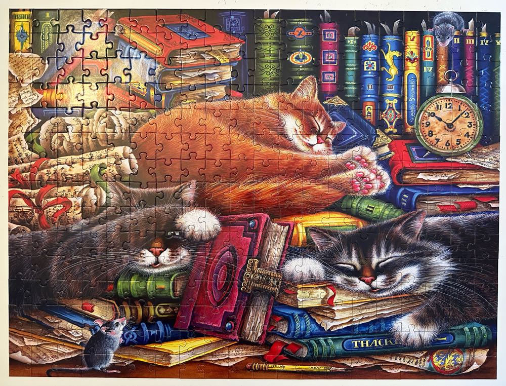 The Old Book Shop Cats - Cra-Z-Art puzzle collectible [Barcode 4895145421591] - Main Image 3
