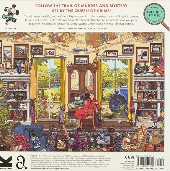 The World Of Agatha Christie - Laurence King puzzle collectible [Barcode 9781399600910] - Main Image 3