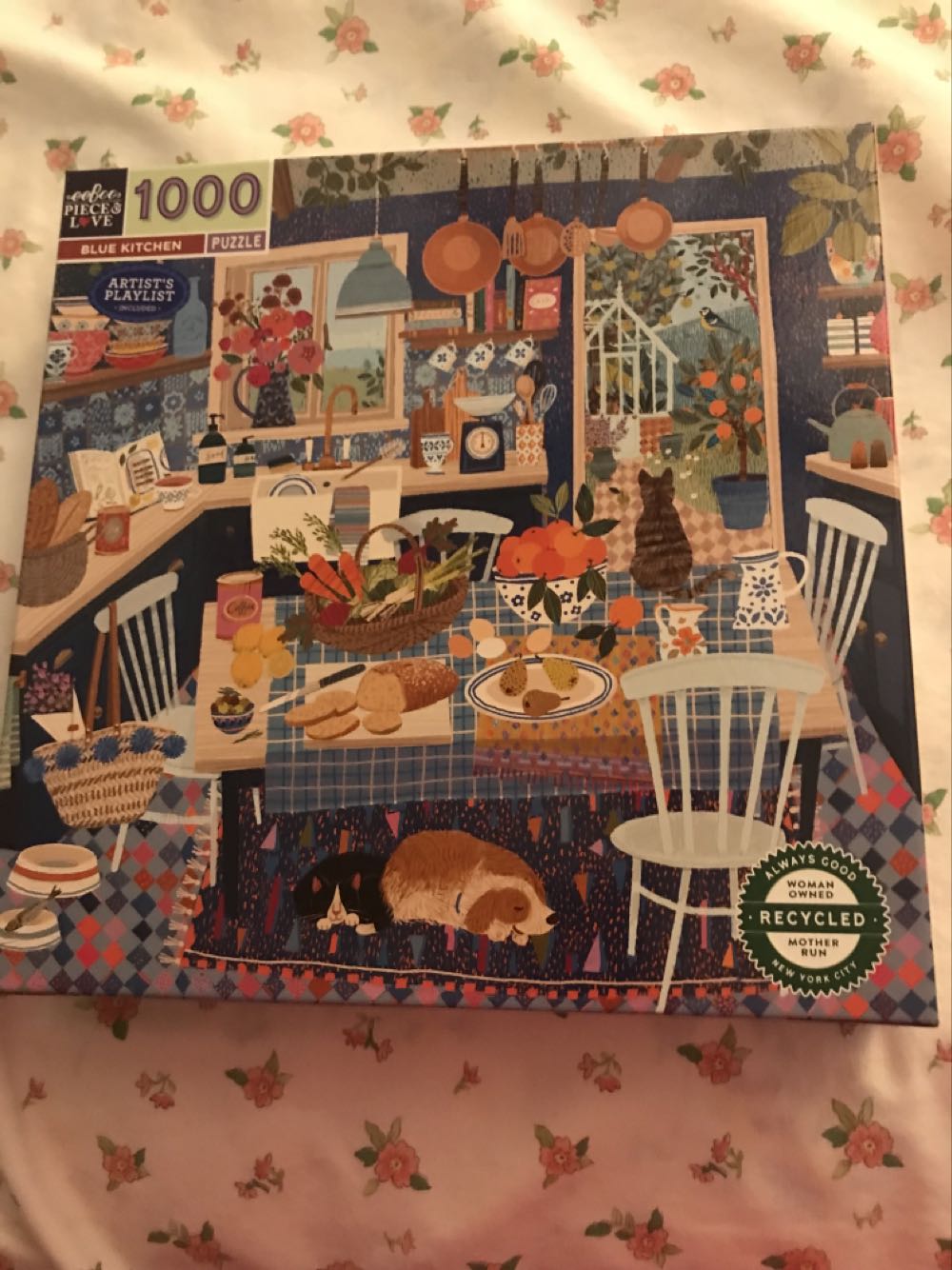 Blue Kitchen - Eeboo puzzle collectible [Barcode 689196512285] - Main Image 1