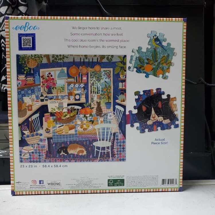 Blue Kitchen - Eeboo puzzle collectible [Barcode 689196512285] - Main Image 2