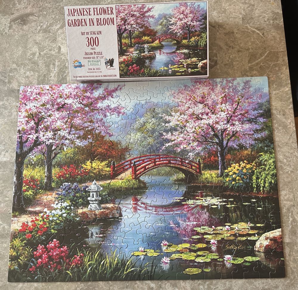 Japanese Flower Garden In Bloom - SunsOut puzzle collectible [Barcode 796780344556] - Main Image 2