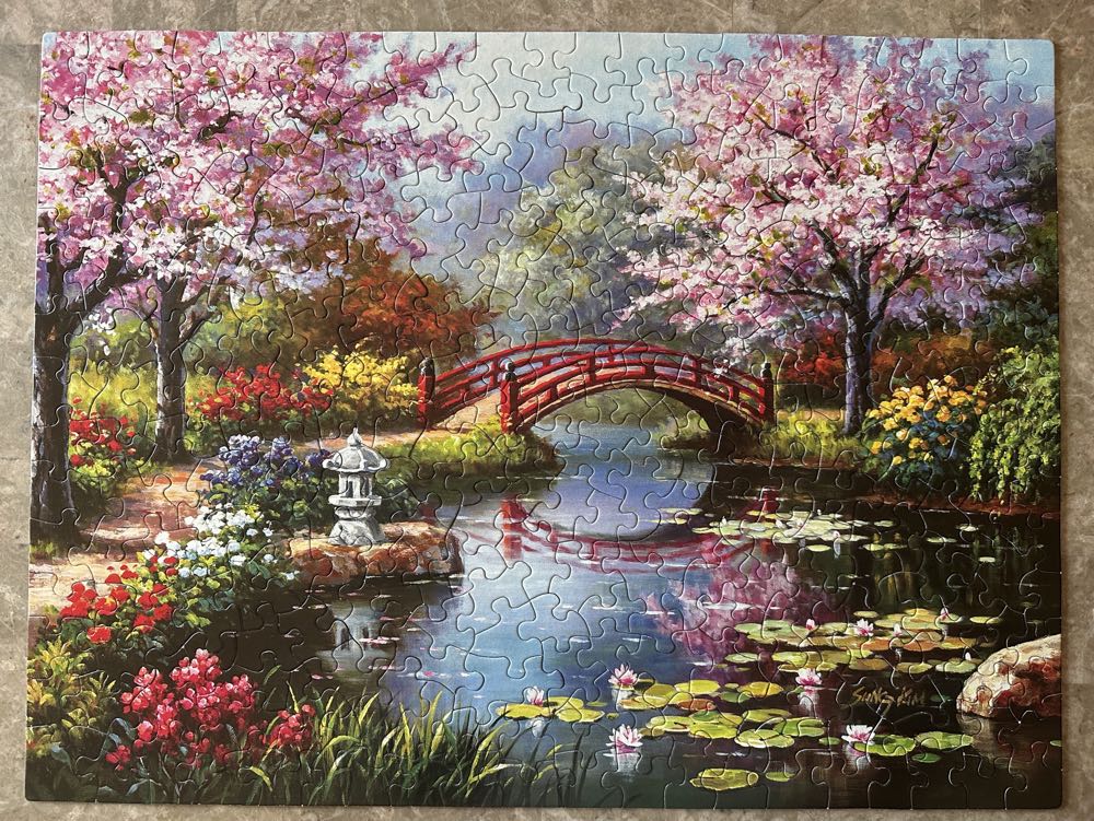 Japanese Flower Garden In Bloom - SunsOut puzzle collectible [Barcode 796780344556] - Main Image 3
