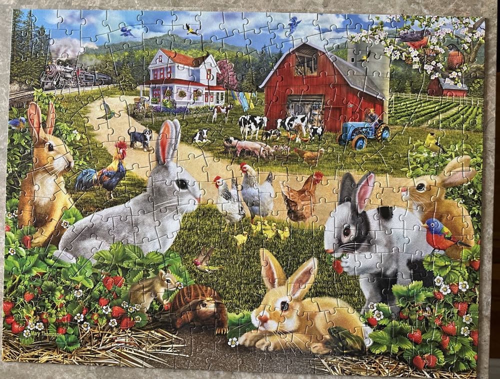 Strawberry Bunnies - Bits & Pieces puzzle collectible [Barcode 192949033390] - Main Image 3