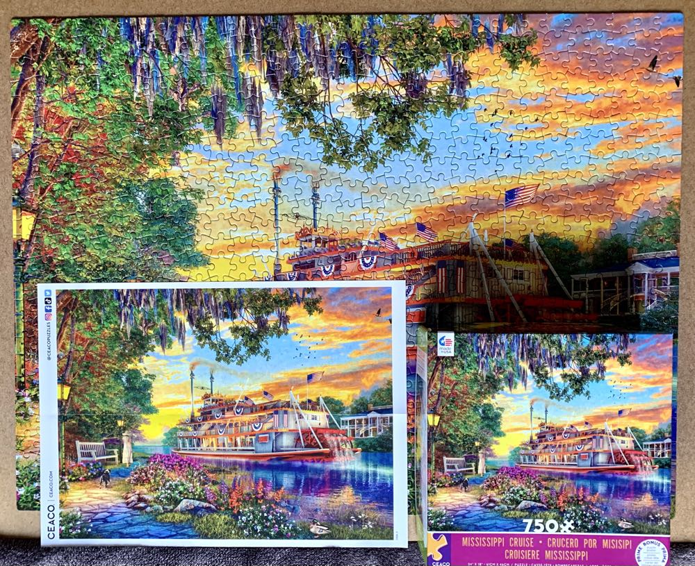 Mississippi Cruise - Ceaco puzzle collectible [Barcode 021081280143] - Main Image 3