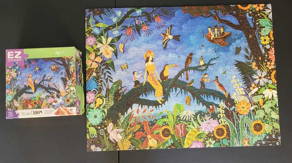 My Evening Garden - Milton Bradley (MB) puzzle collectible [Barcode 076930494288] - Main Image 2