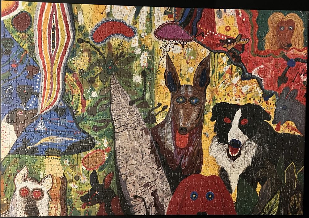 Country Dog Gentleman - Pomegranate puzzle collectible [Barcode 9780764937514] - Main Image 2