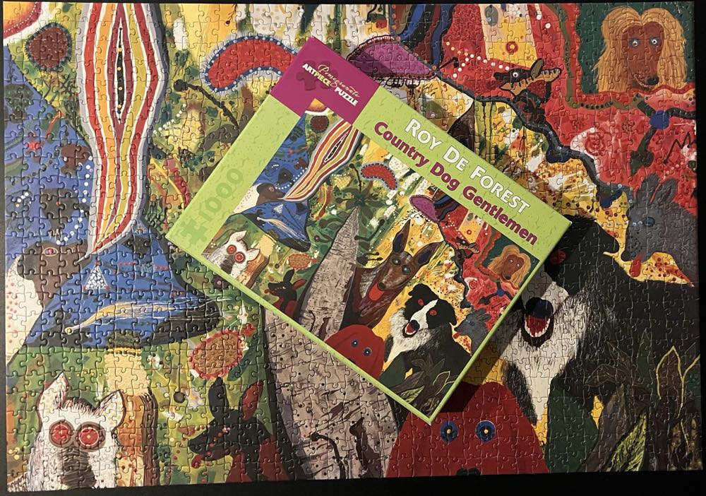 Country Dog Gentleman - Pomegranate puzzle collectible [Barcode 9780764937514] - Main Image 4