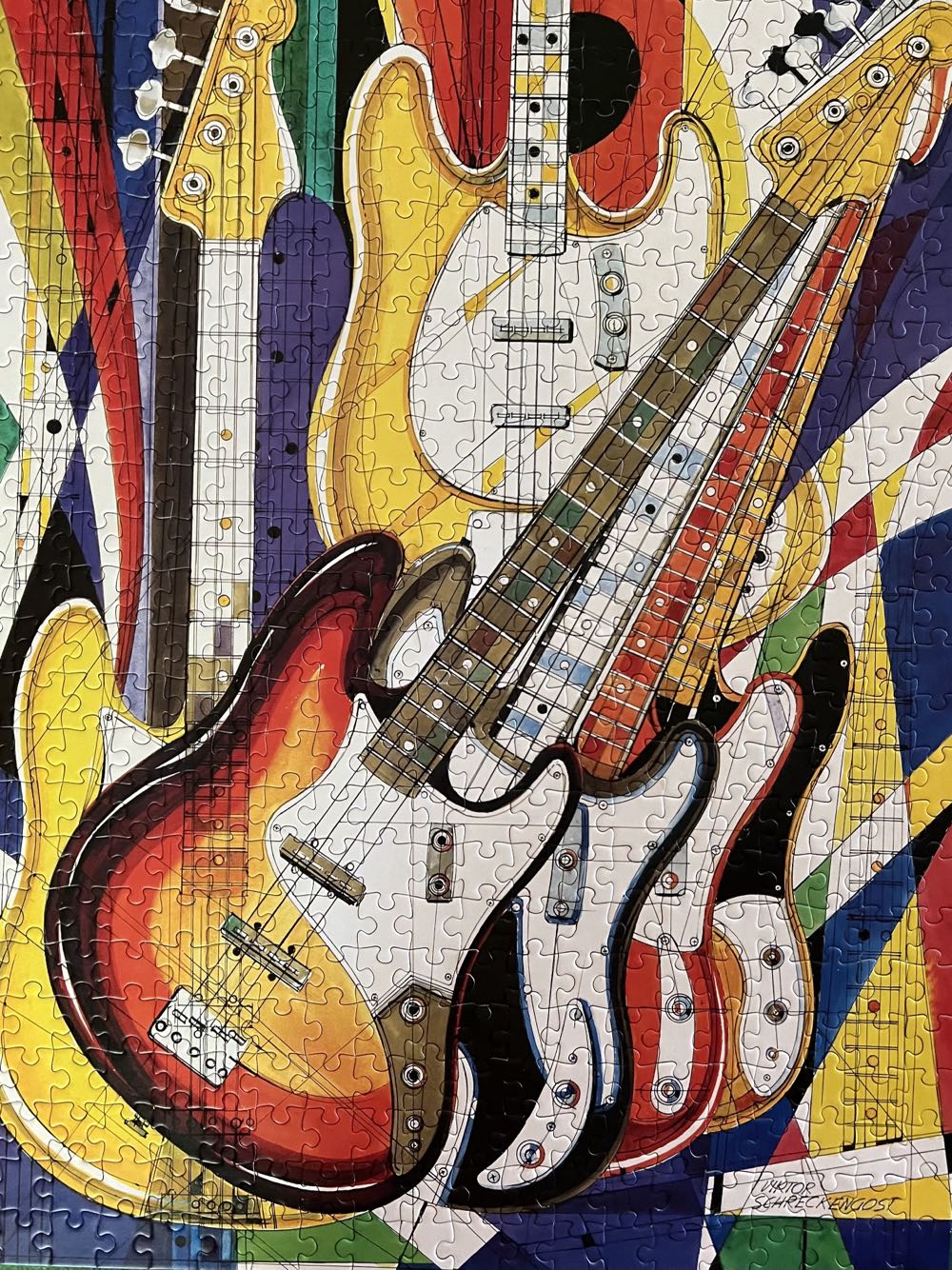 Rock Jazz Bass Schreckengost - Pomegranate puzzle collectible [Barcode 9780764970795] - Main Image 2