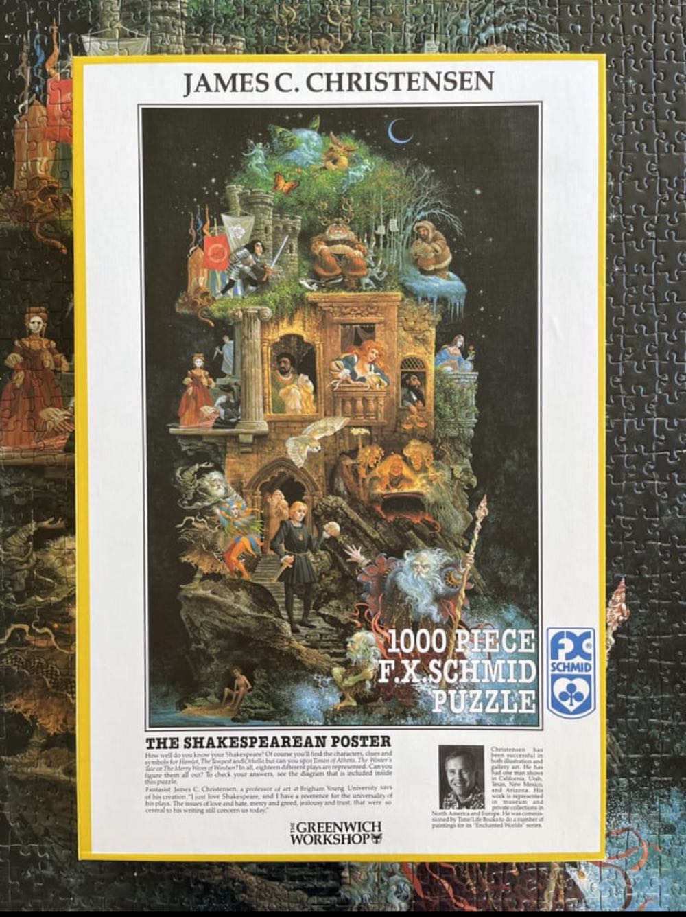 SOLD - The Shakespearean Poster - FX Schmid puzzle collectible [Barcode 099252900107] - Main Image 4