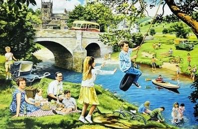 Riverbank Picnic - Corner Piece puzzle collectible [Barcode 5052089293182] - Main Image 3