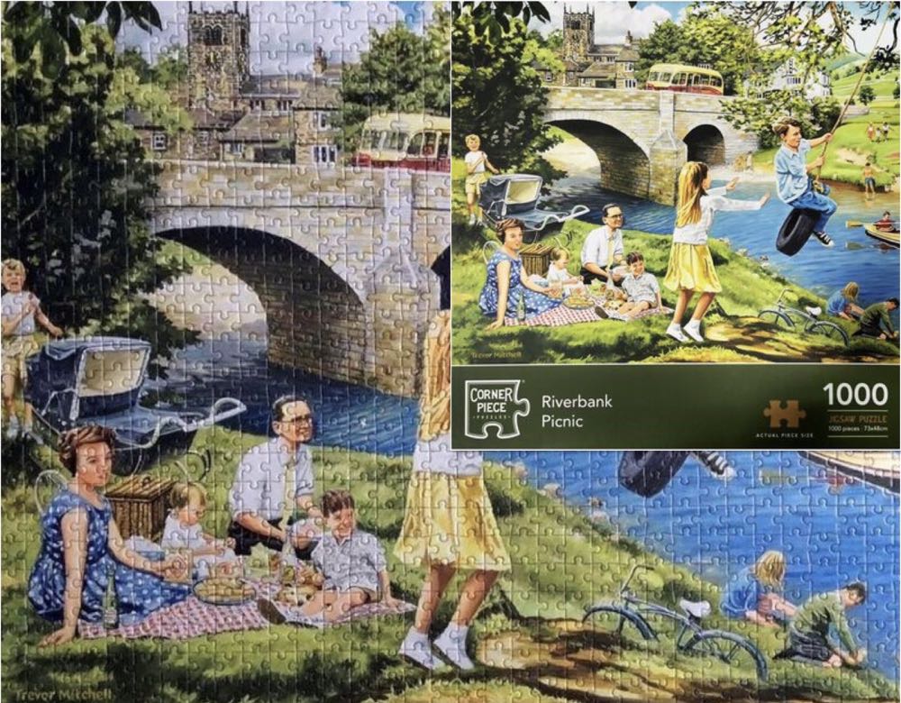 Riverbank Picnic - Corner Piece puzzle collectible [Barcode 5052089293182] - Main Image 4