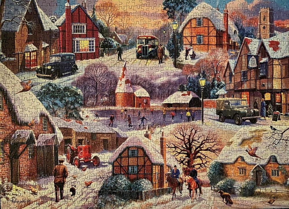 Winter Cottages - Gibsons 🇬🇧 puzzle collectible [Barcode 5012269063264] - Main Image 3