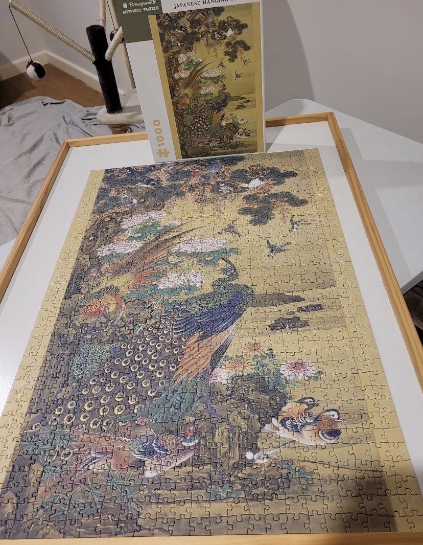 Pomegranate - Birds and Flowers: Japanese Hanging Scroll - Pomegranate puzzle collectible - Main Image 2