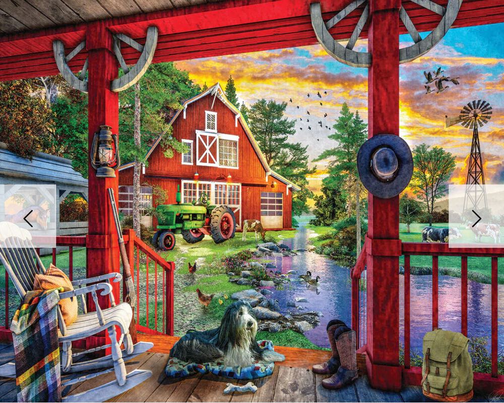 Farm Porch - White Mountain puzzle collectible [Barcode 724819265855] - Main Image 2