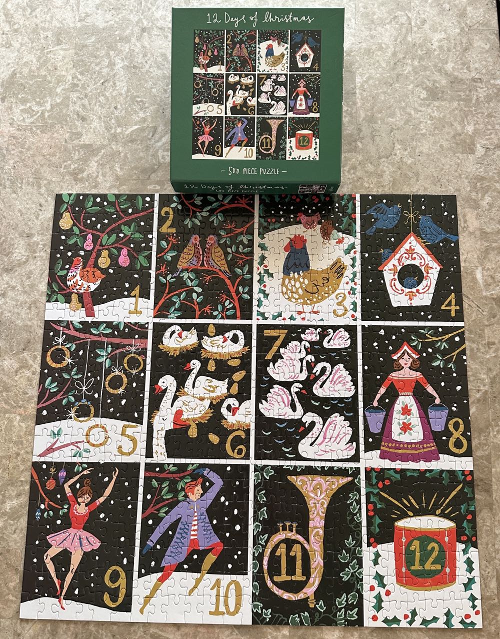 Twelve Days Of Christmas- GONE - Galison puzzle collectible [Barcode 9780735368347] - Main Image 2