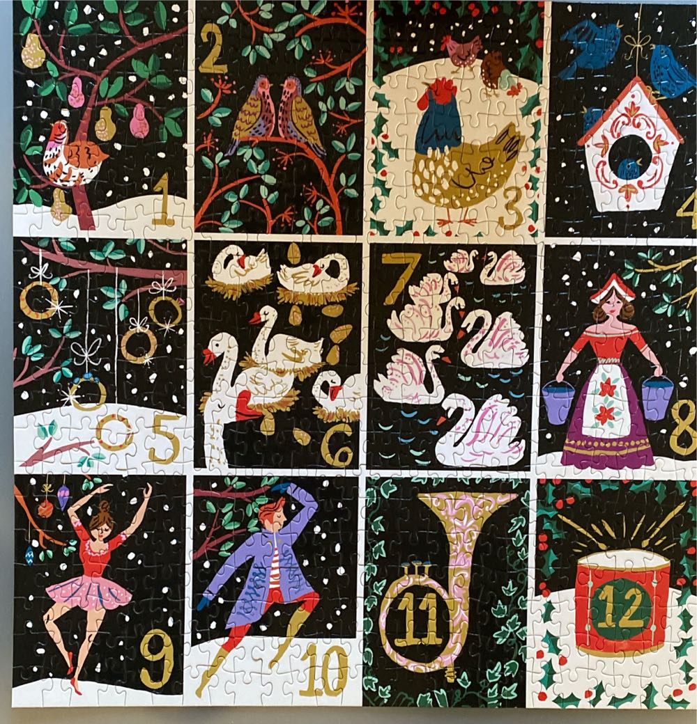 Twelve Days Of Christmas- GONE - Galison puzzle collectible [Barcode 9780735368347] - Main Image 3