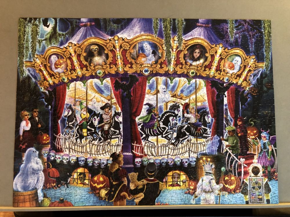 Halloween Carousel Denise  - Vermont Christmas Company puzzle collectible [Barcode 819273023568] - Main Image 2