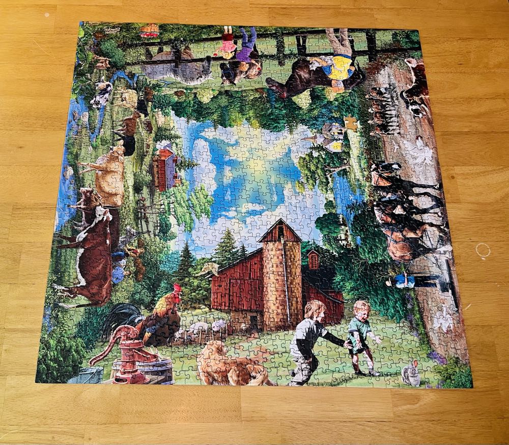 Around A Country Road - SunsOut puzzle collectible [Barcode 796780387997] - Main Image 2