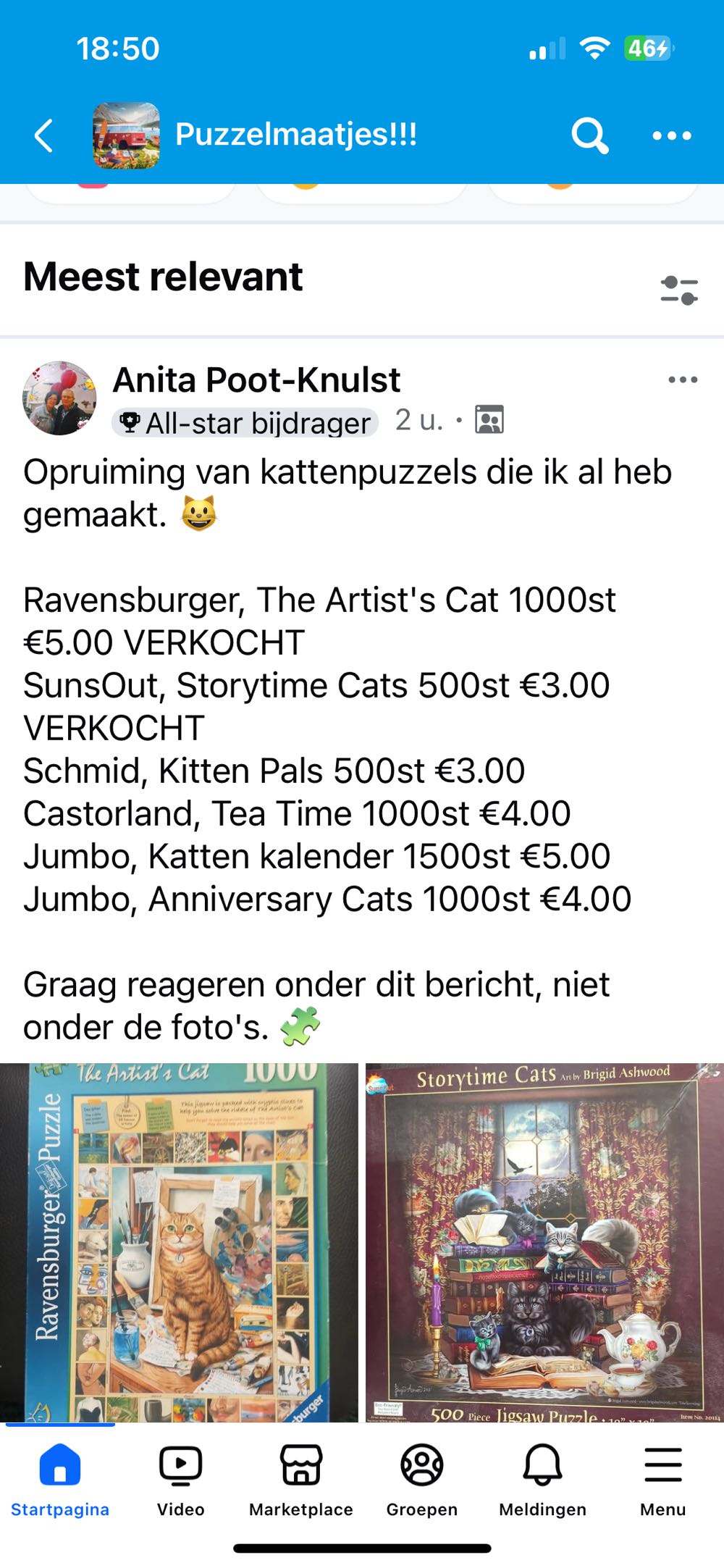 Storytime Cats (Agnes 4,50) - SunsOut puzzle collectible [Barcode 796780201149] - Main Image 4