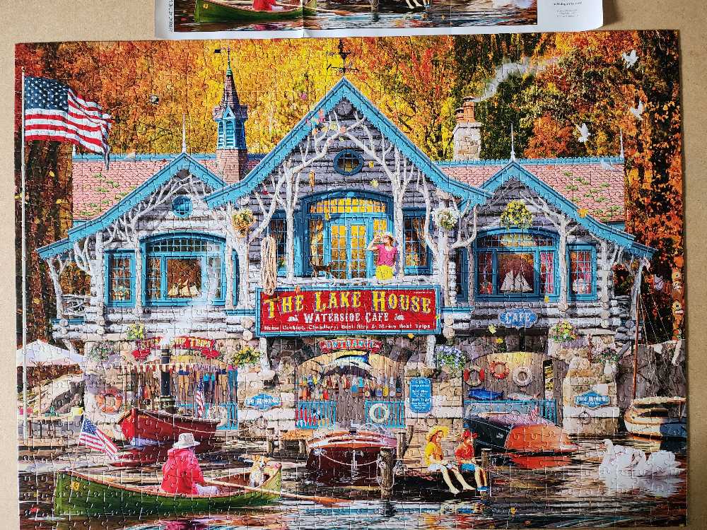 Retreat at the Lake  - Buffalo puzzle collectible [Barcode 079346119448] - Main Image 4