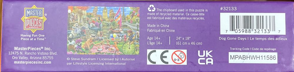 Dog Gone Days - MasterPieces puzzle collectible [Barcode 705988321337] - Main Image 2