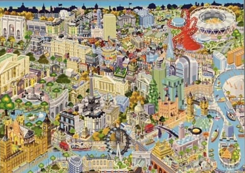 London From Above - Gibsons puzzle collectible [Barcode 5012269030525] - Main Image 2