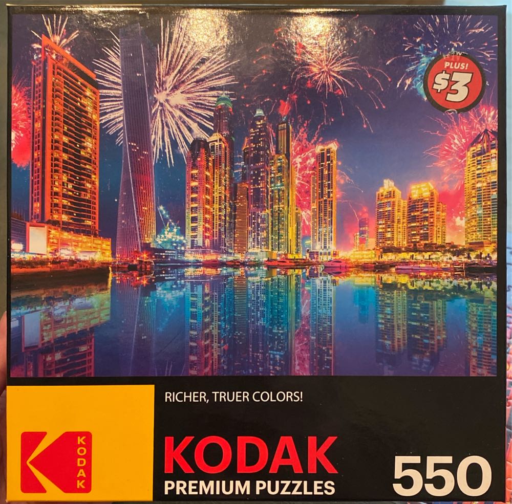 Kodak Premium Puzzle: Fireworks Display Dubai 550 Piece Jigsaw Puzzle - Cra-Z-Art (Kodak) puzzle collectible [Barcode 4895145420143] - Main Image 2