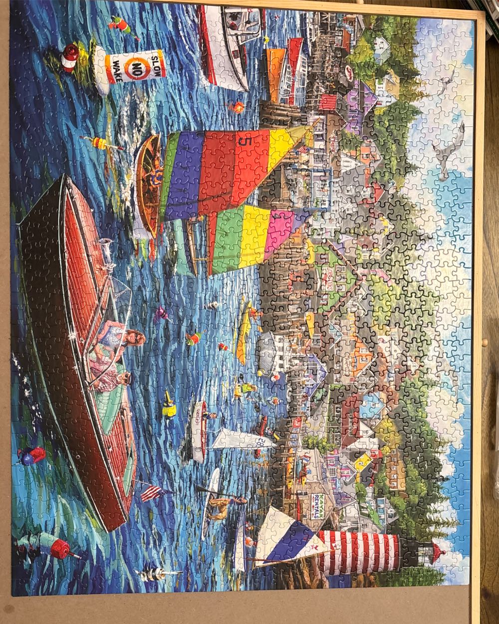 Harbor Fun - White Mountain Puzzles puzzle collectible [Barcode 724819264384] - Main Image 4