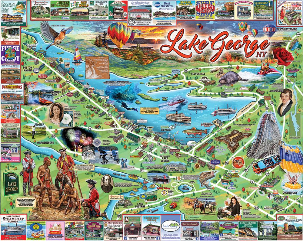 I Love Lake George-NIB - White Mountain Puzzles puzzle collectible [Barcode 724819259380] - Main Image 2