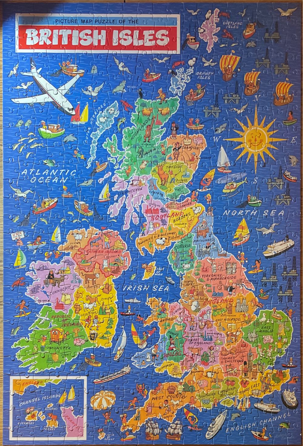 Picture Map Puzzle Of The British Isles - Jr Puzzles puzzle collectible [Barcode 5015796000245] - Main Image 2