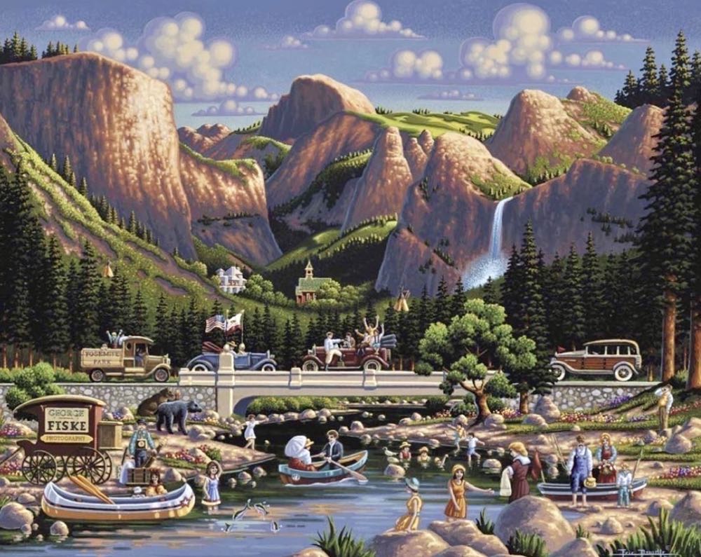 Yosemite National Park 🆕 - Dowdle Folk Art puzzle collectible [Barcode 671095001885] - Main Image 2