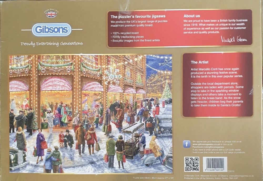 G2012 Christmas Shopping Limited Edition - Gibsons puzzle collectible [Barcode 5012269020120] - Main Image 4