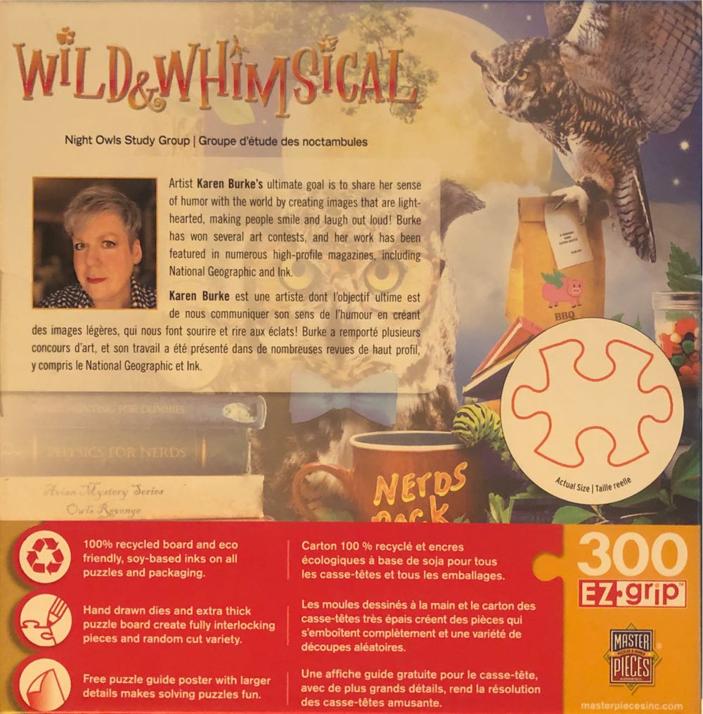 Night Owls Study Group, Wild & Whimsical - MasterPieces puzzle collectible [Barcode 705988321511] - Main Image 2