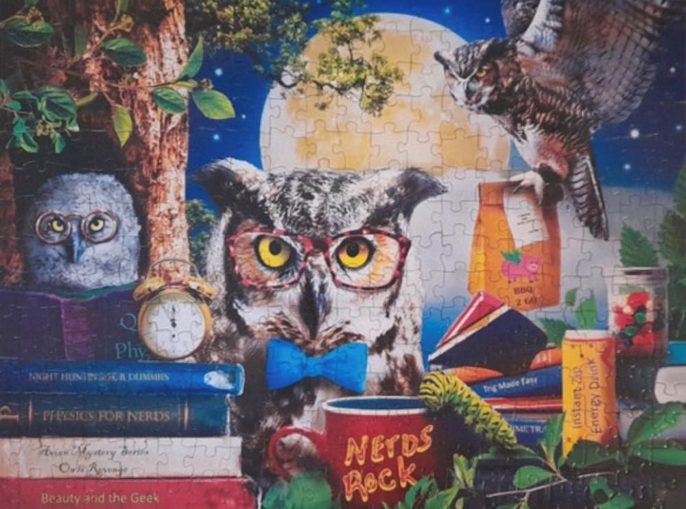 Night Owls Study Group, Wild & Whimsical - MasterPieces puzzle collectible [Barcode 705988321511] - Main Image 4