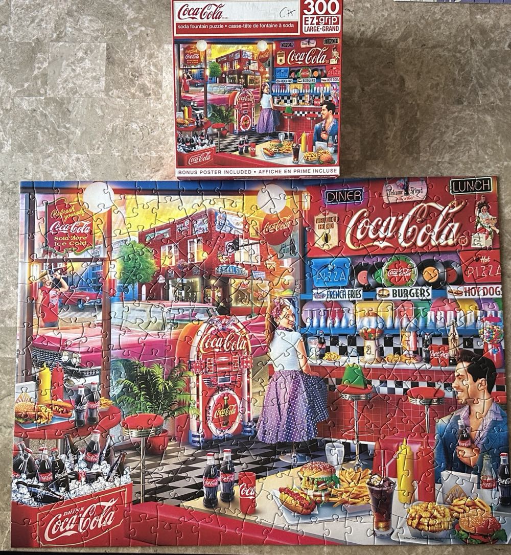 Coca-Cola: Soda Fountain - Master Pieces 🇺🇸 puzzle collectible [Barcode 705988321801] - Main Image 2