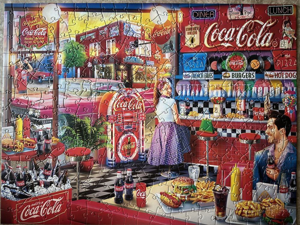 Coca-Cola: Soda Fountain - Master Pieces 🇺🇸 puzzle collectible [Barcode 705988321801] - Main Image 3