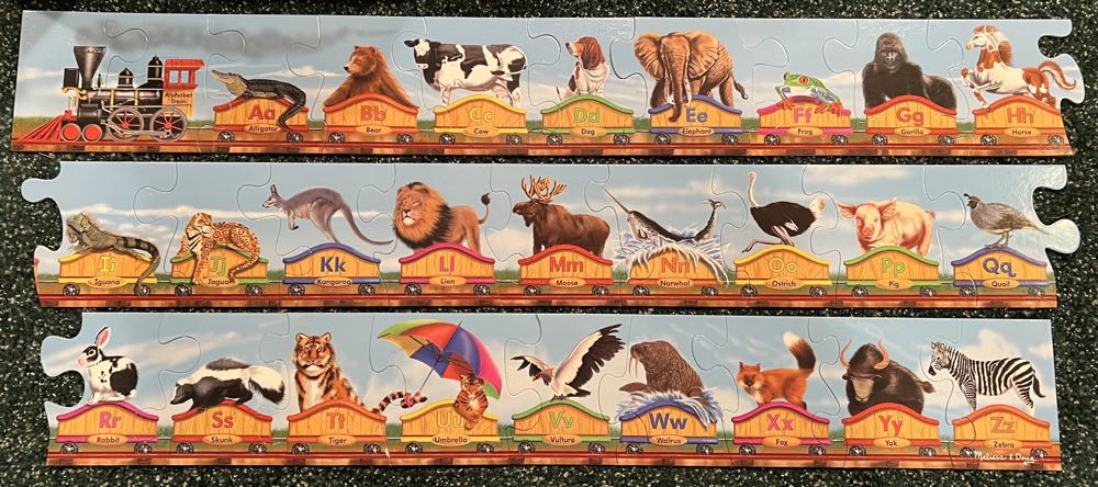 Alphabet Train-To Joey - Melissa & Doug puzzle collectible [Barcode 000772904247] - Main Image 2