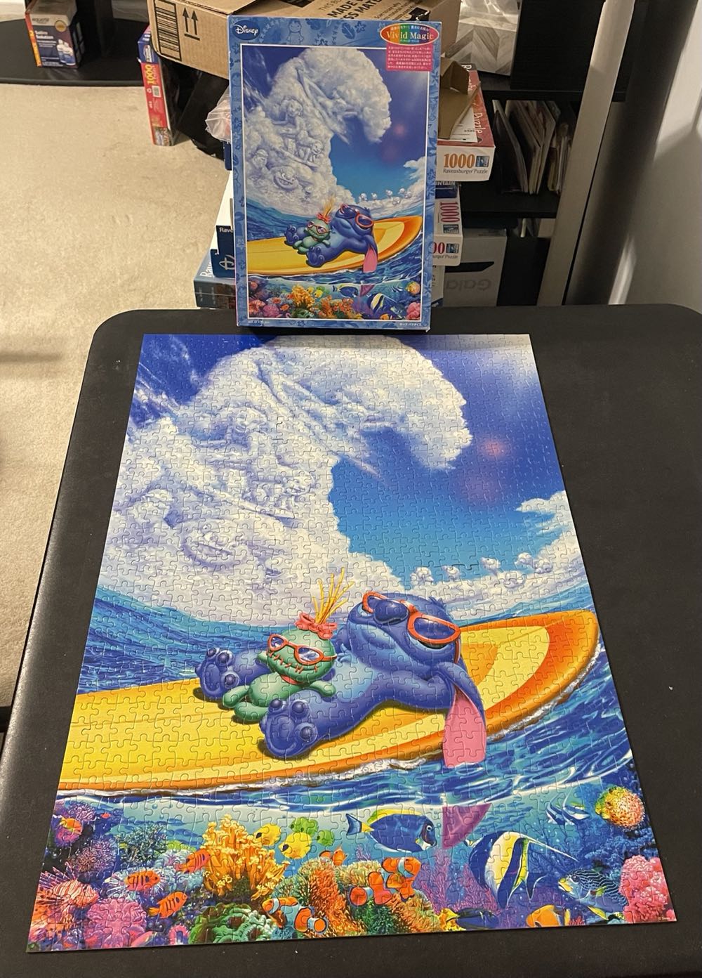 Disney Tenyo Pisuriro & Stitch Surf Paradise D 333 For ... - Vivid Magic puzzle collectible [Barcode 4905823943335] - Main Image 3