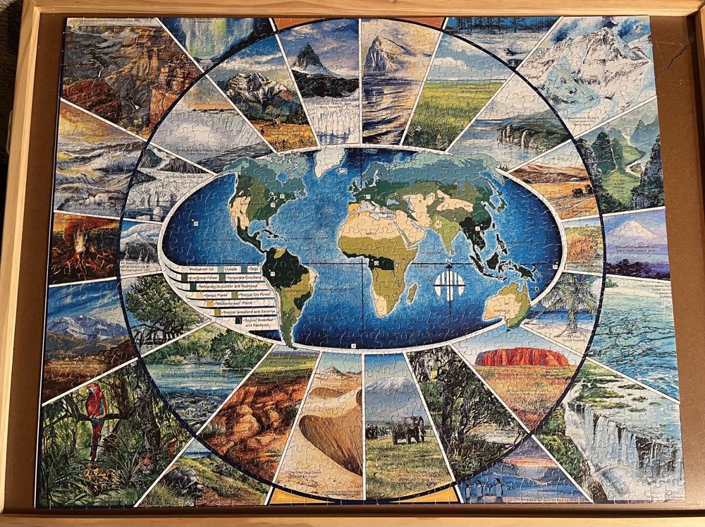Natural Wonders Of The World/MadeComplete - White Mountain Puzzles puzzle collectible [Barcode 724819248018] - Main Image 2