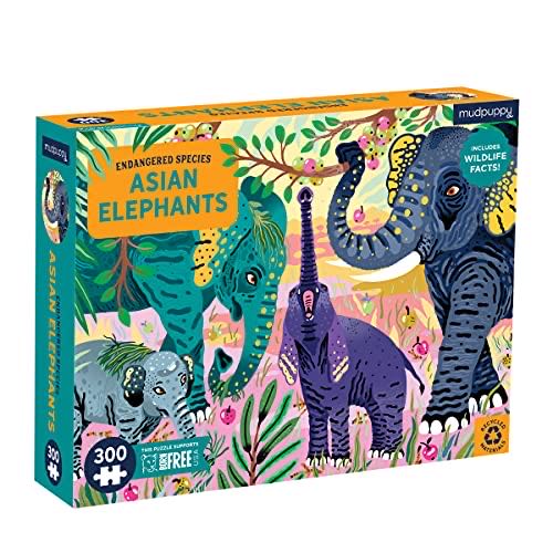 Asian Elephants - Mudpuppy puzzle collectible [Barcode 9780735367142] - Main Image 1
